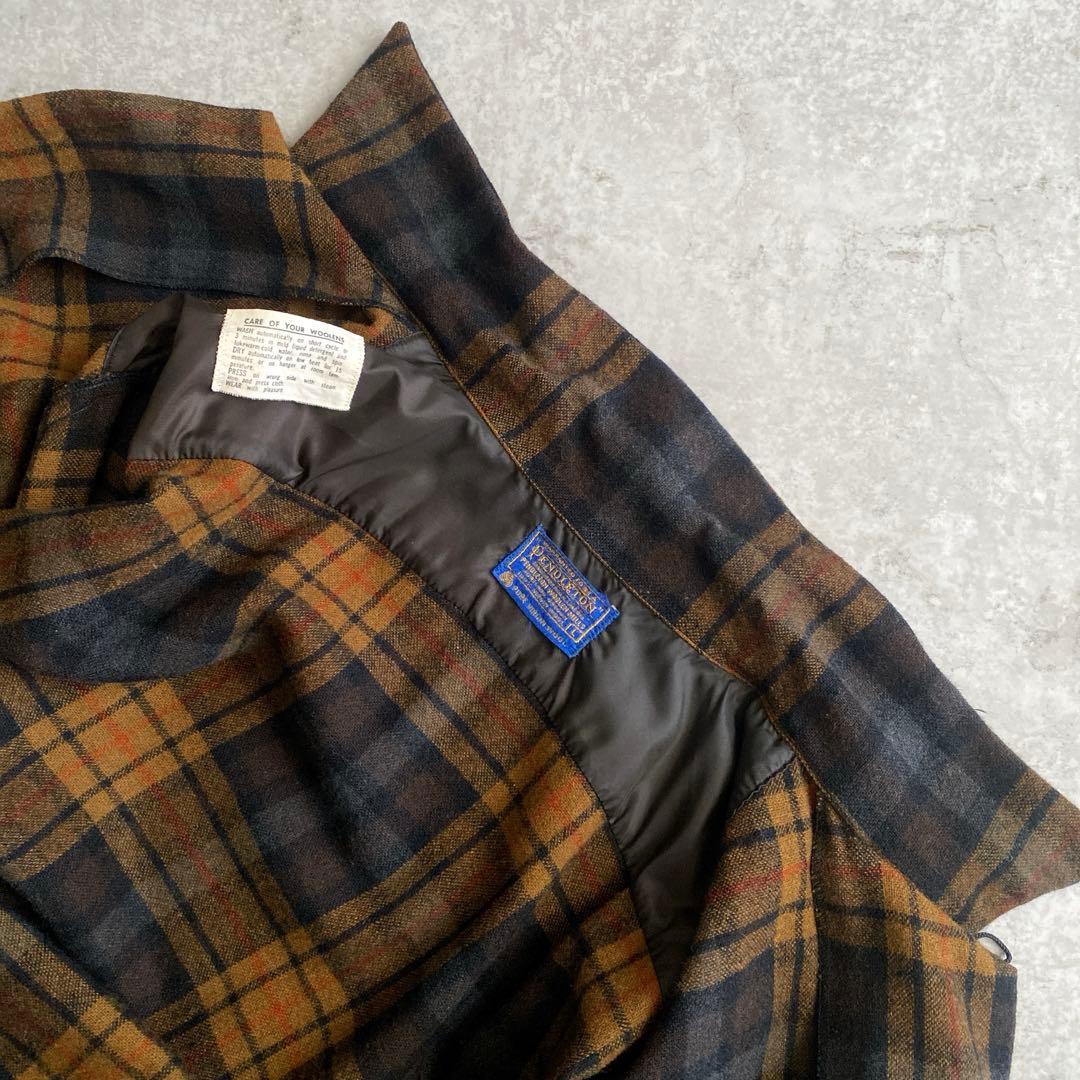 ド渋 60s 70s ペンドルトン ウール オンブレ ボードシャツ USA製 L