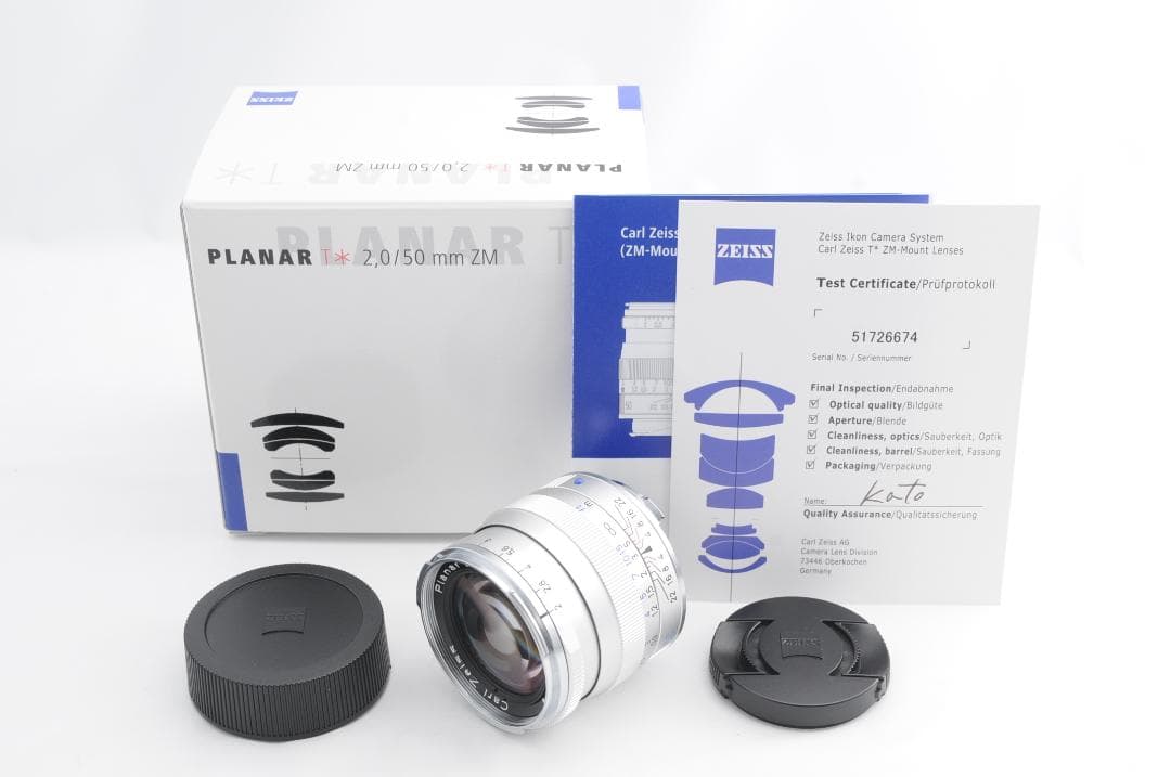 sale★新品級！★Carl Zeiss Planar T 50mm F2 ZM