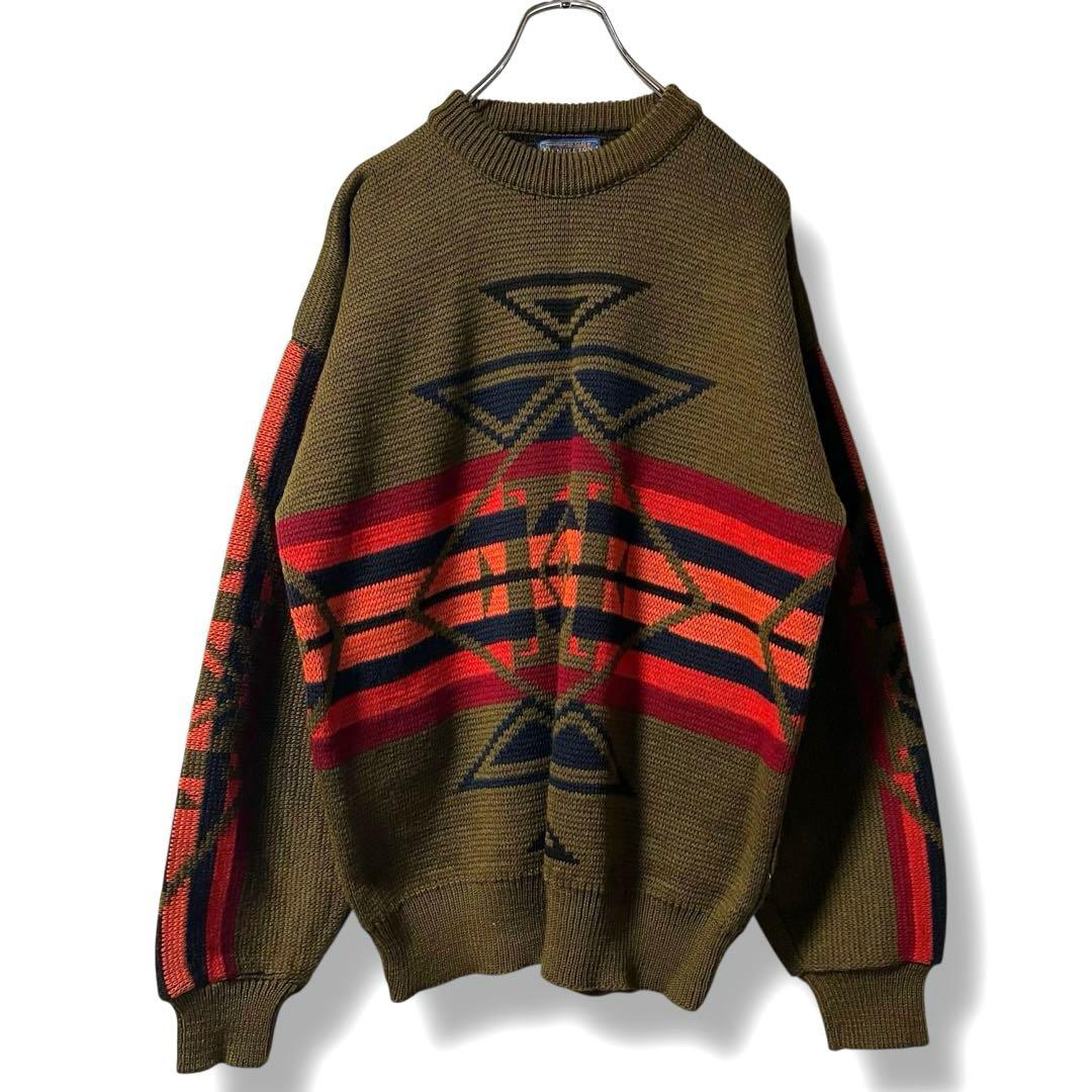 サーファー様 極美品♦️70s/USA製♦️PENDLETON ネイティブ柄 ニット