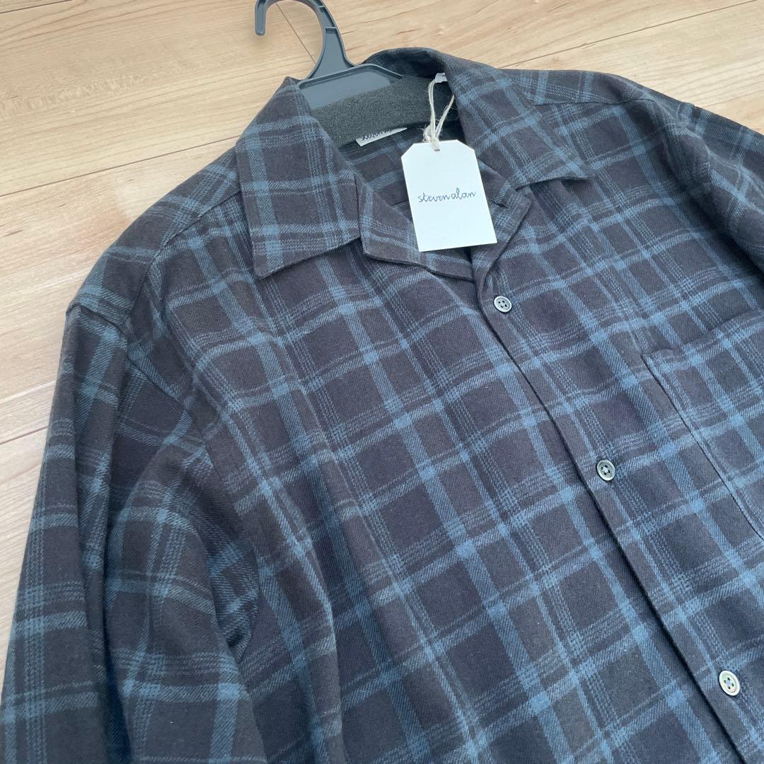 ＜Steven Alan＞ネル マドラスチェック オープンカラー シャツ BOX