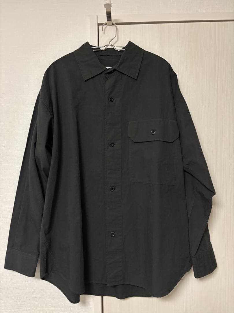 MHL. MARGARET HOWEL ダークグレー 和紙混シャツ Mサイズ