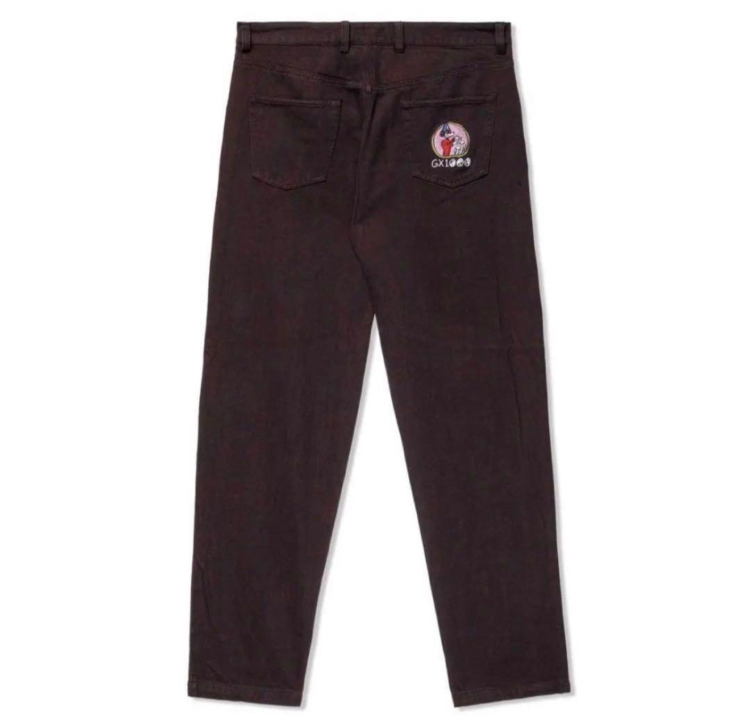 GX1000 紫 パープル バギーデニムパンツ ワイド w36