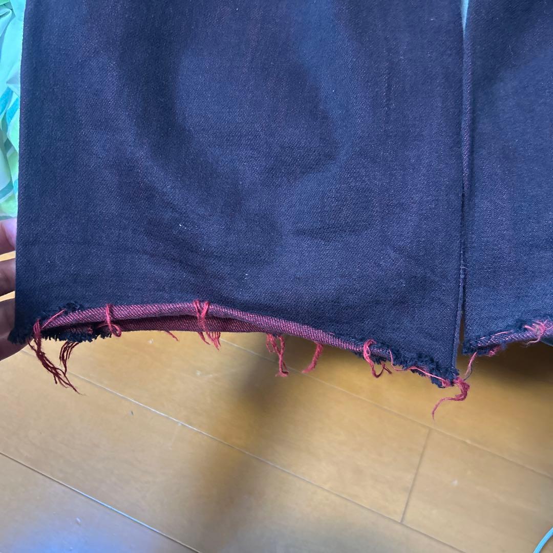 GX1000 紫 パープル バギーデニムパンツ ワイド w36