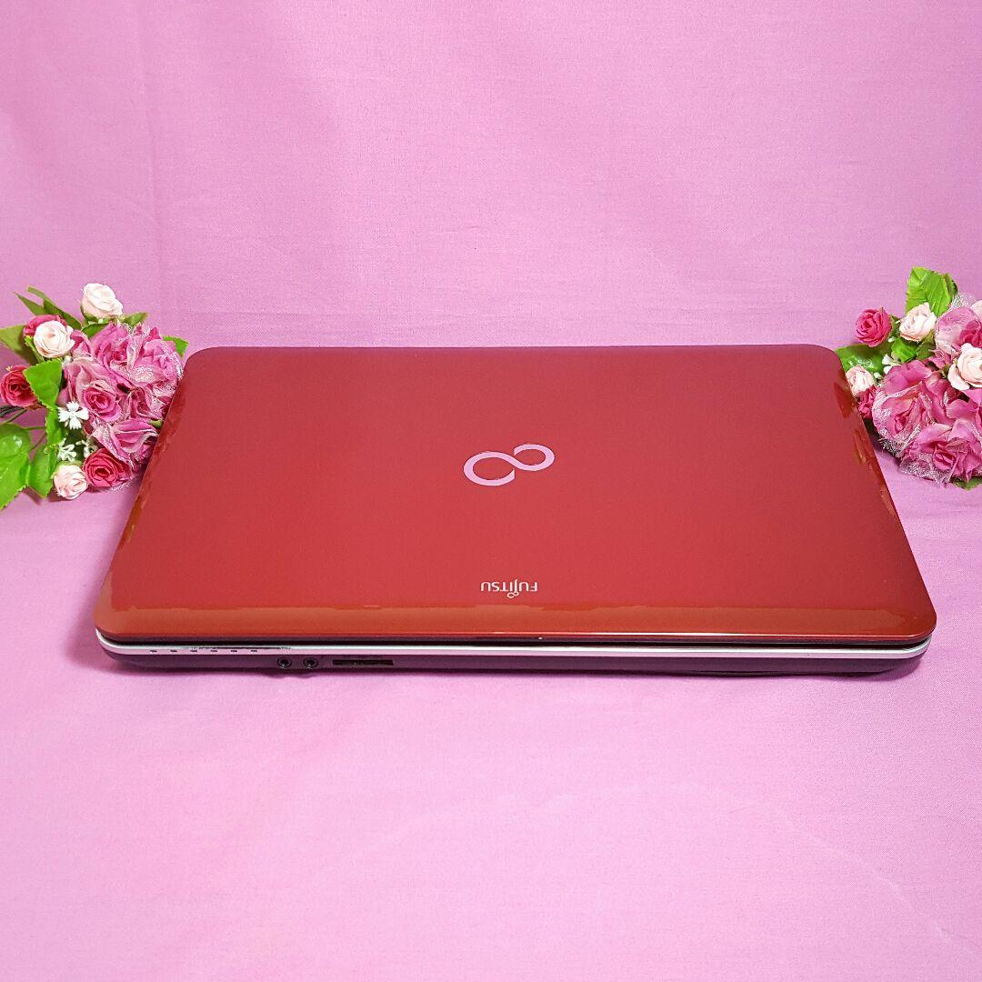 ❤新Win10❤ルビーレッド色❤LIFEBOOK❤カメラ搭載❤テンキ❢大容量❢
