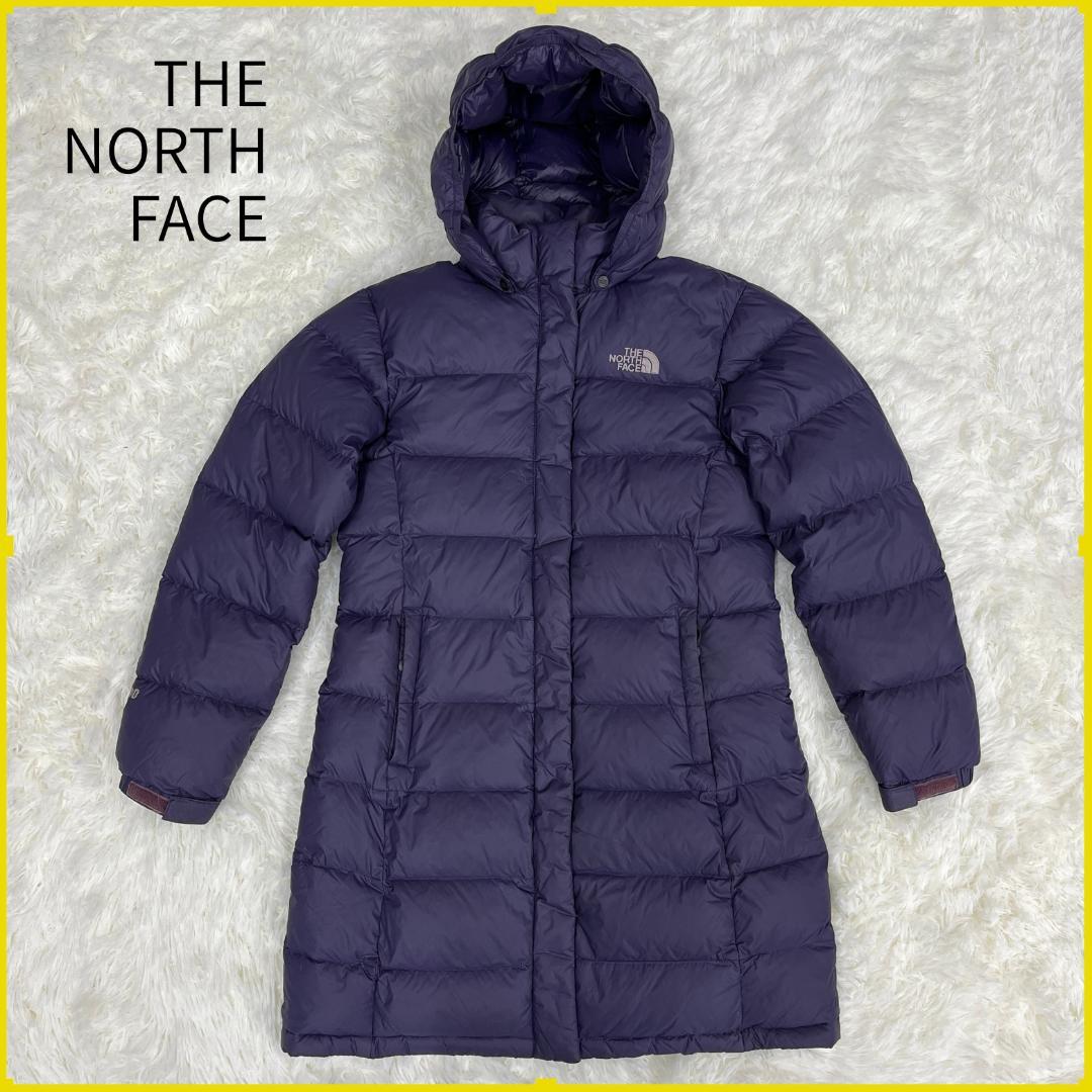 《美品》ザノースフェイス ロングダウン 600フィル パープル レディース L