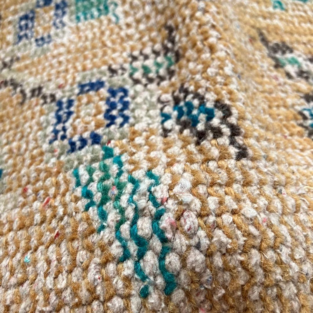 超ロング✳︎57×223 貴重カラー　イエロー　ランナー　トルコヴィンテージラグ