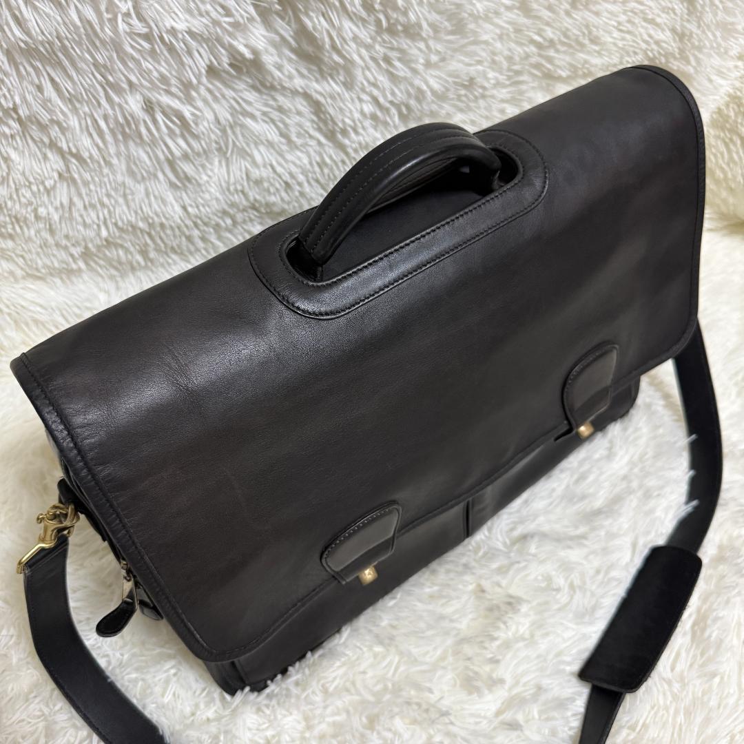 COACH オールドコーチ ショルダーバッグ ターンロック A4 2WAY 黒