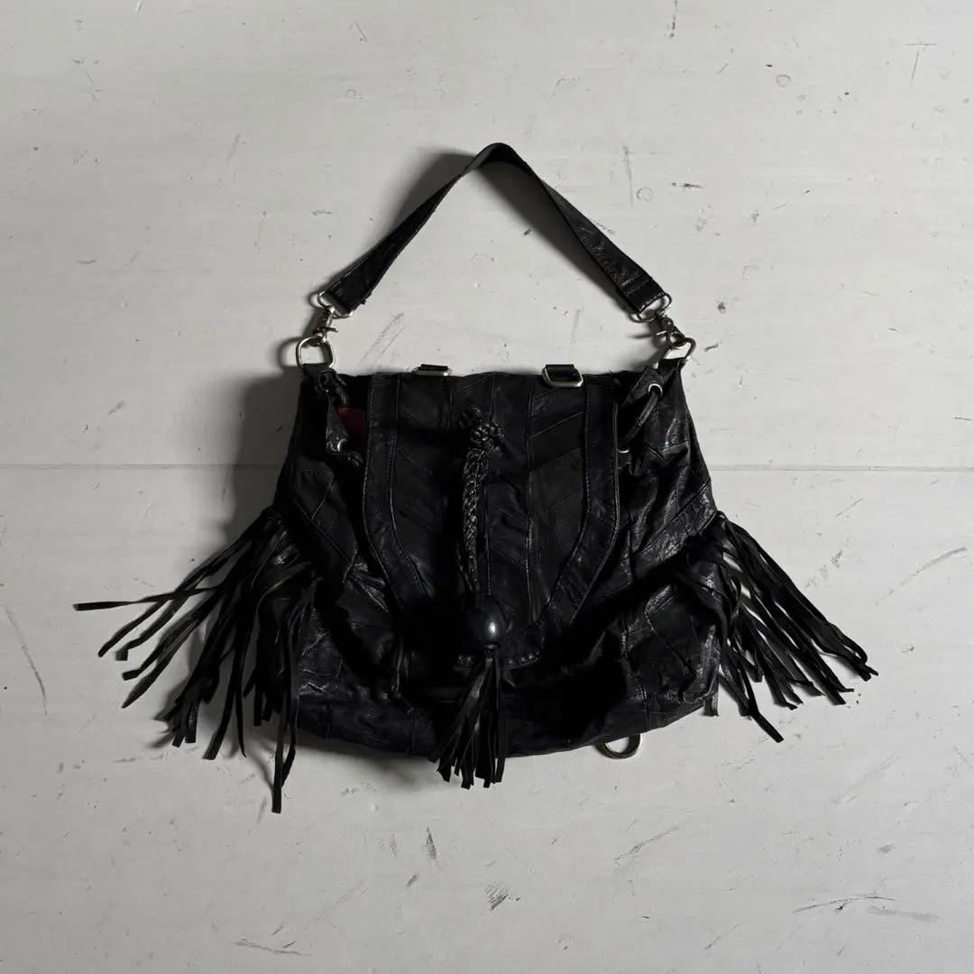 バッグ 00's vintage leather bag archive y2k