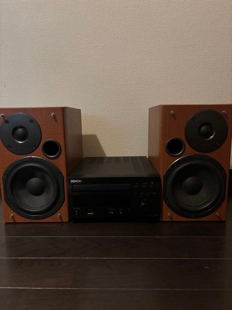 【DENON】 RCD-M38-K ブラック 2スピーカーセット