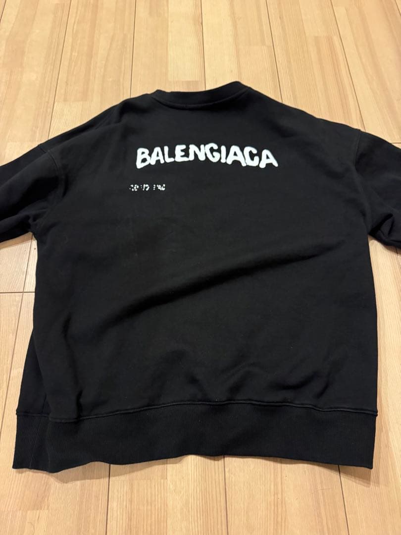 BALENCIAGA ブラックパーカー Lサイズ
