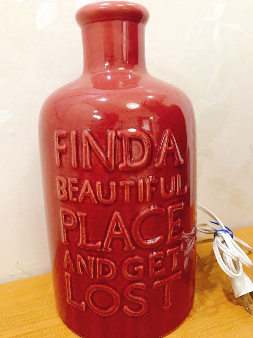 ☆廃盤○オンリリ　陶器　アロマ超音波式加湿器　ボルドー　0.9l