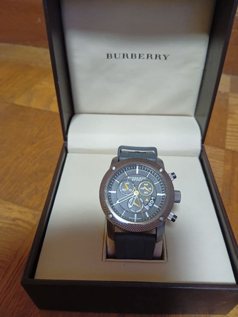 メンズ腕時計 クォーツ クロノグラフ バーバリー