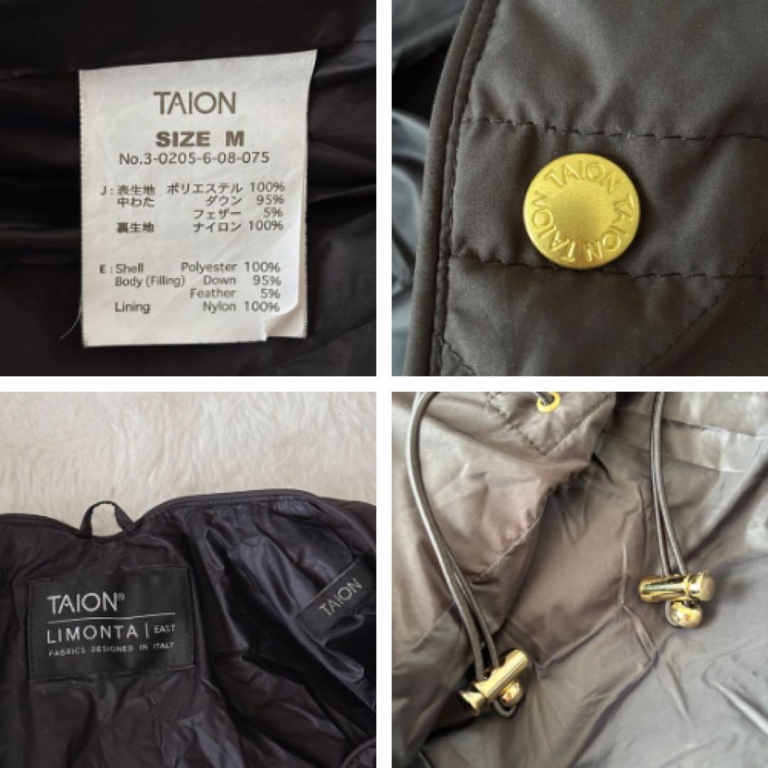 TAION × NOLLEY'S 別注 ウエスト切替えノーカラーダウン ブラック