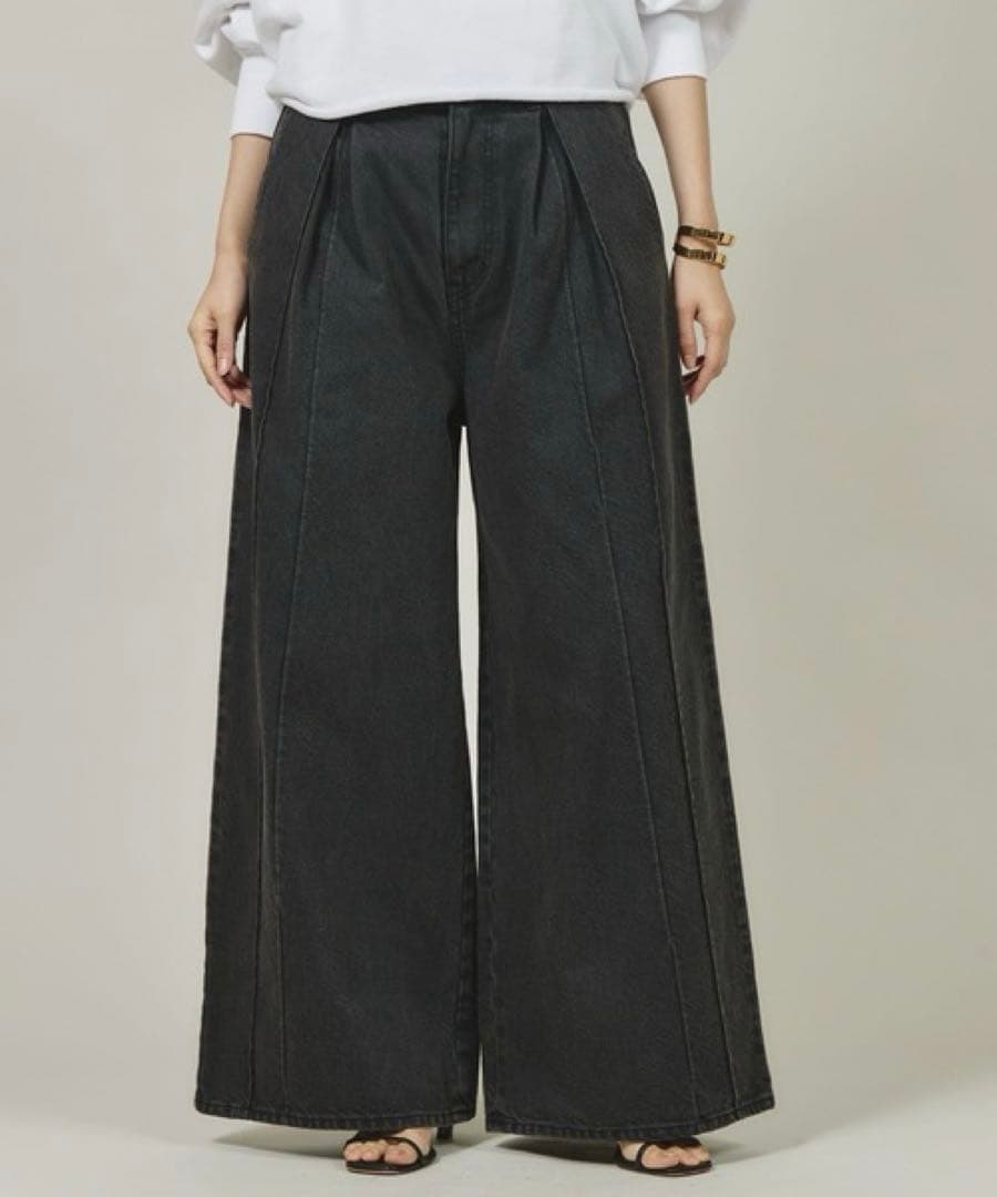 カレンソロジー / タックワイドデニム 38サイズ ブラック