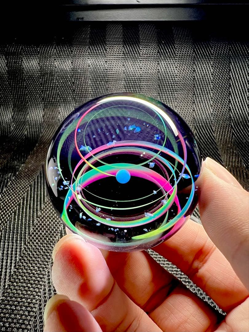 No.1318 宇宙玉レジン特大50mm【NEON GALAXY】