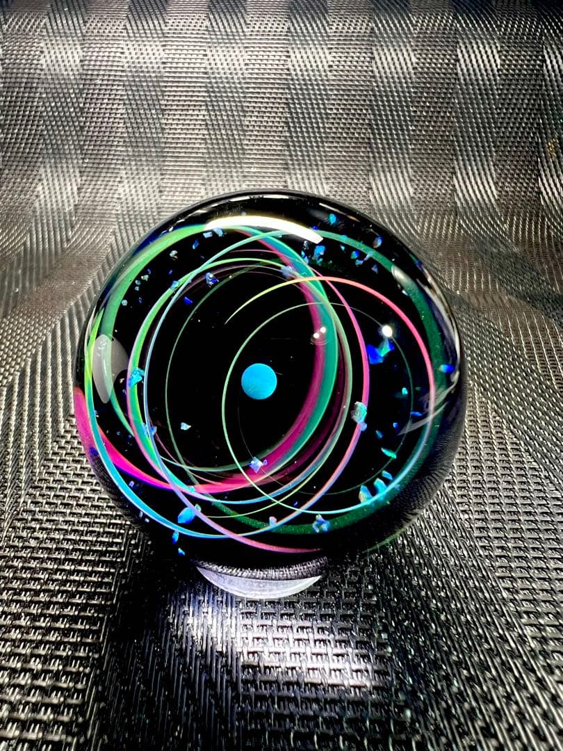 No.1318 宇宙玉レジン特大50mm【NEON GALAXY】