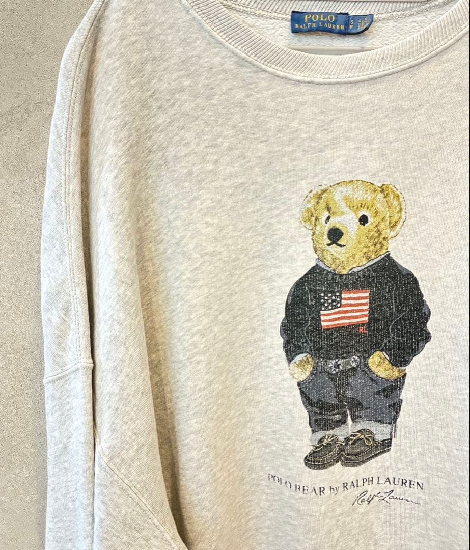 ラルフローレン フラッグ ベア グラフィック スウェットシャツ　長袖トレーナー