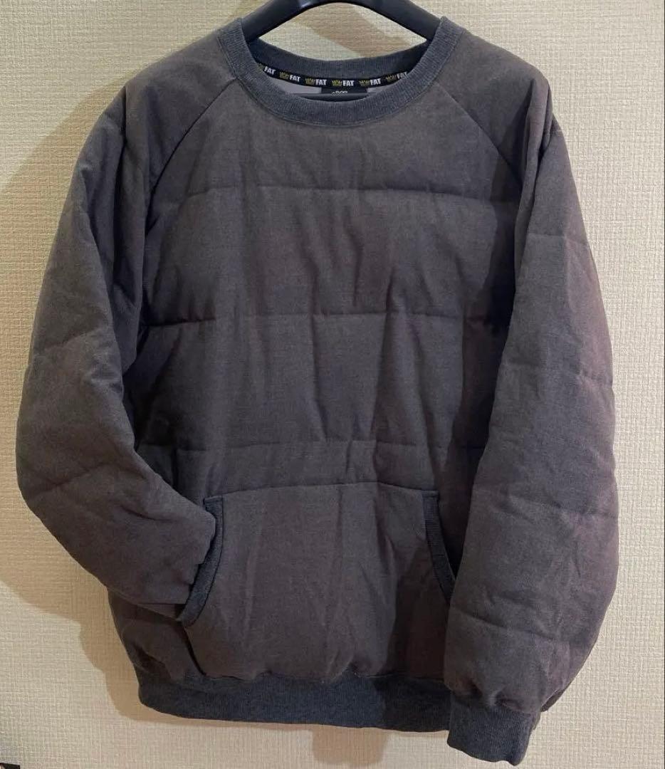 ビ*ト様 FAT グレー キルティング トレーナー JUMBO
