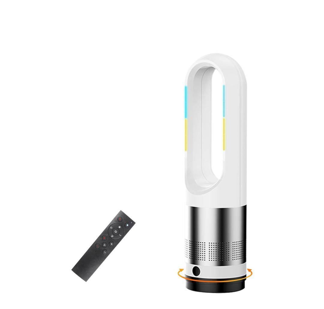 冷暖両用＆羽根なし＆DCモーター電気代節約】電気ファンヒーター 3段階暖風