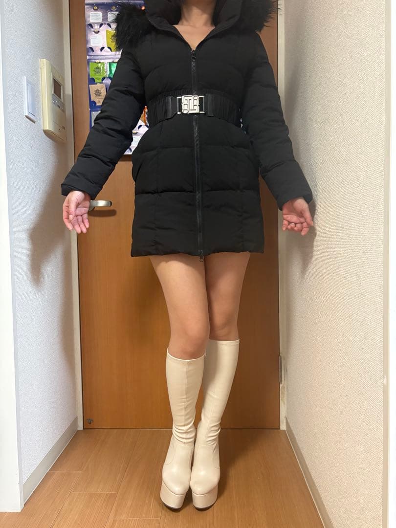 最終値下げ！早い者勝ち！GYDA GYGYベルト付きロングダウンコート