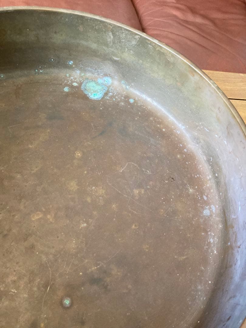 アンティークな銅製たらい　昭和レトロ