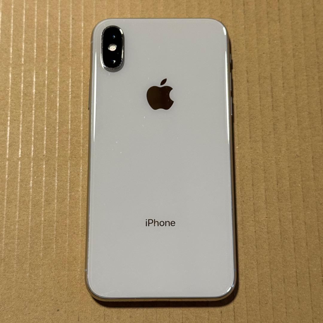 iPhone X シルバー 64GB SIMフリー 【箱・充電器付き／外装美品】