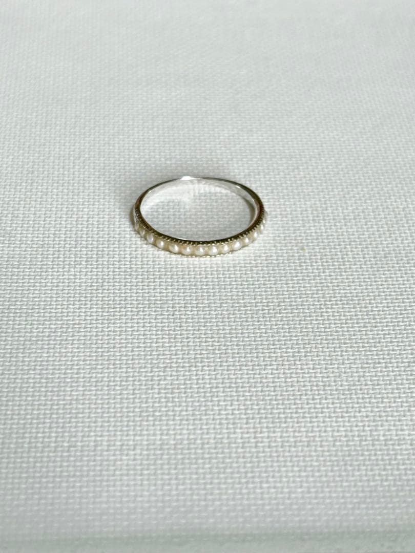 k10WG ミルウチ 淡水パール リング