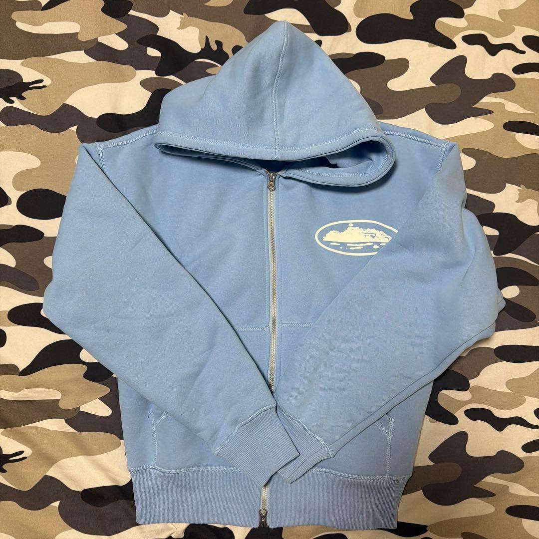 corteiz水色 パーカー