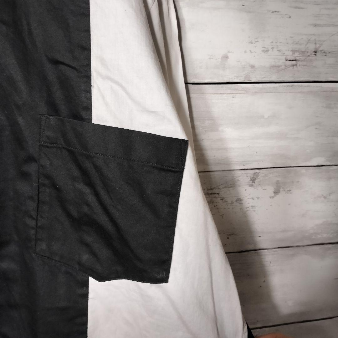 ヨウジヤマモトプールオム サイト 長袖シャツ バイカラー コットン綿