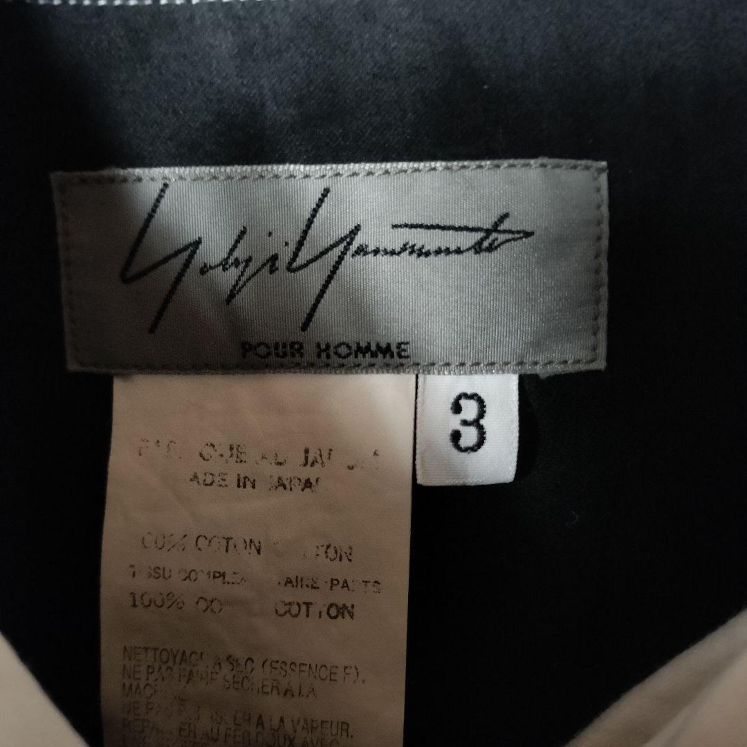 ヨウジヤマモトプールオム サイト 長袖シャツ バイカラー コットン綿