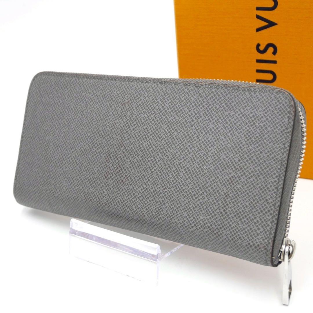 ルイヴィトン タイガ ジッピーウォレット ヴェルティカル グレー 長財布