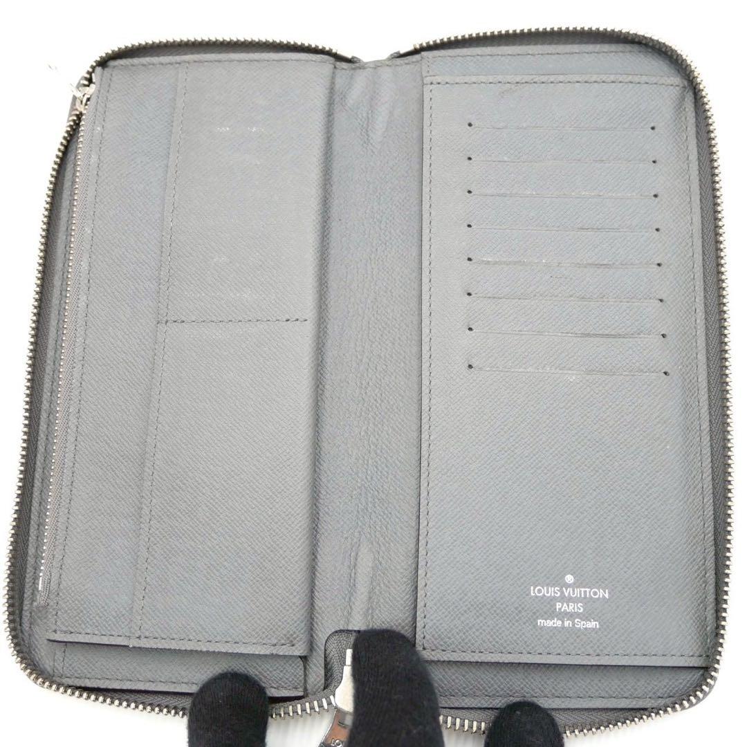 ルイヴィトン タイガ ジッピーウォレット ヴェルティカル グレー 長財布