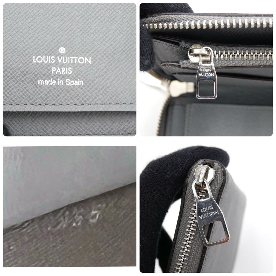ルイヴィトン タイガ ジッピーウォレット ヴェルティカル グレー 長財布