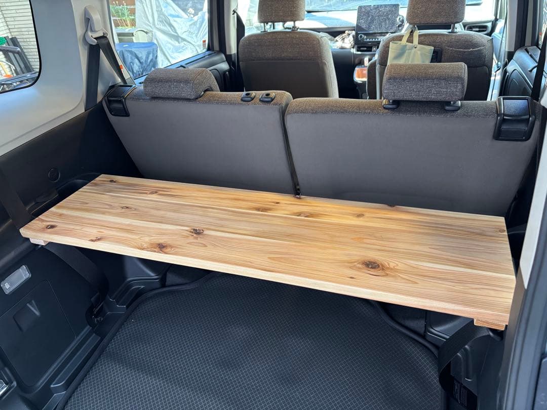 【新型シエンタ10系専用設計】ハンドメイド杉無垢材ラゲージボード｜車中泊にも最適