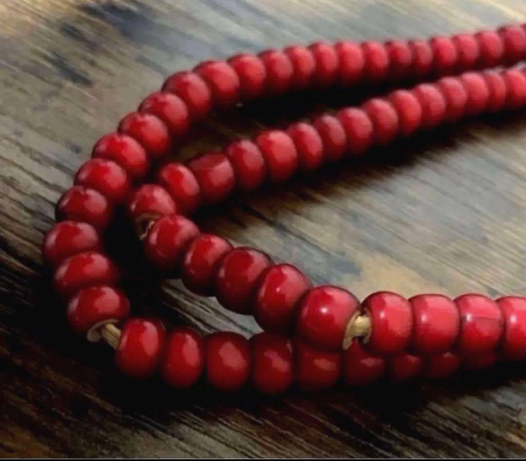 【★超レア★オールドホワイトハーツ】★ビンテージビーズ7mm〜8mmカスタム用に