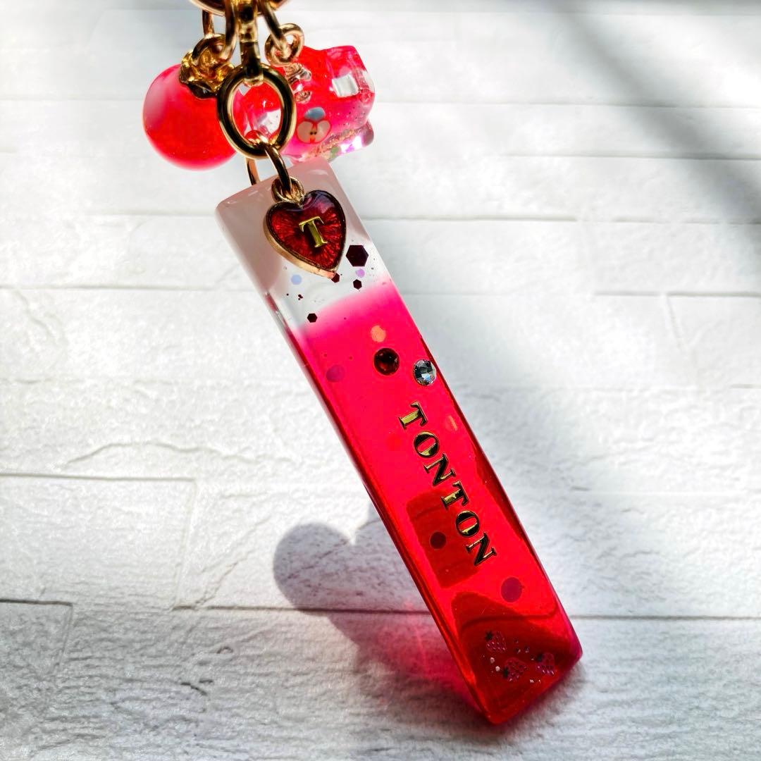 白藤ページ　名入れチャーム　レジンキーホルダー　7点