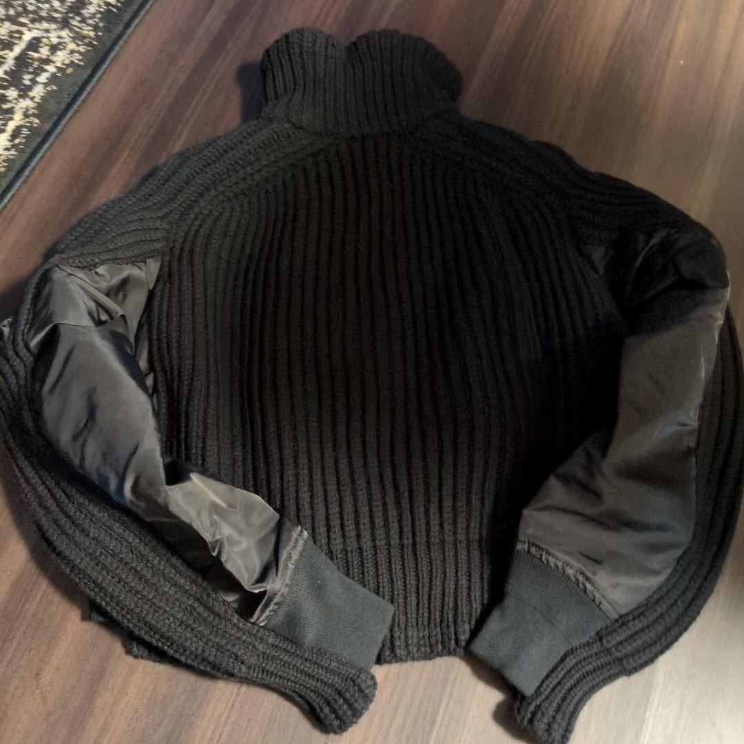 sacaiニットドッキングMA1ボンバージャケットブルゾン