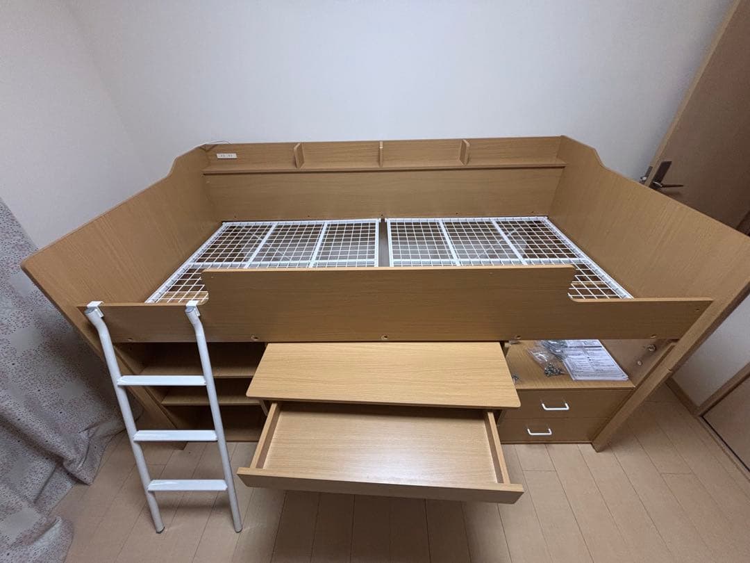 3月限定栃木市引き取り限定！ロフトベッド シングルサイズ