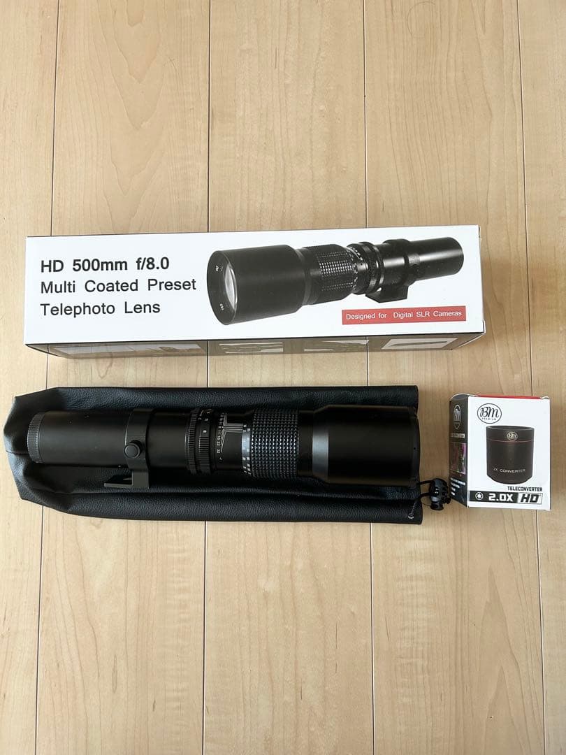 HD 500mm f/8.0 望遠レンズ　2.0x HD　テレコンバーターセット