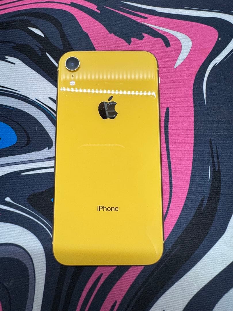 iPhone XR 128GB イエロー SIMフリー 初期化済　フィルム付