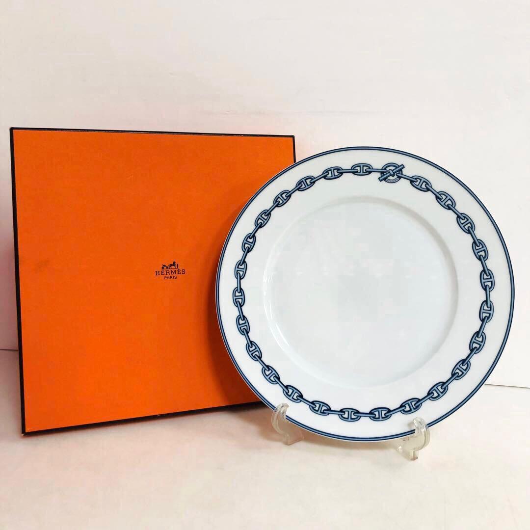 HERMES エルメス　ラウンドプレート　シェーヌダンクル 27cm ②