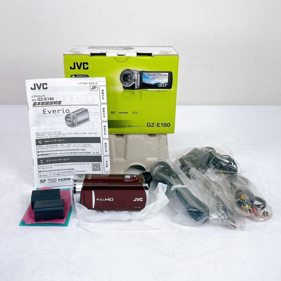 【美品】JVC ケンウッド ビデオカメラ GZ-E180-R
