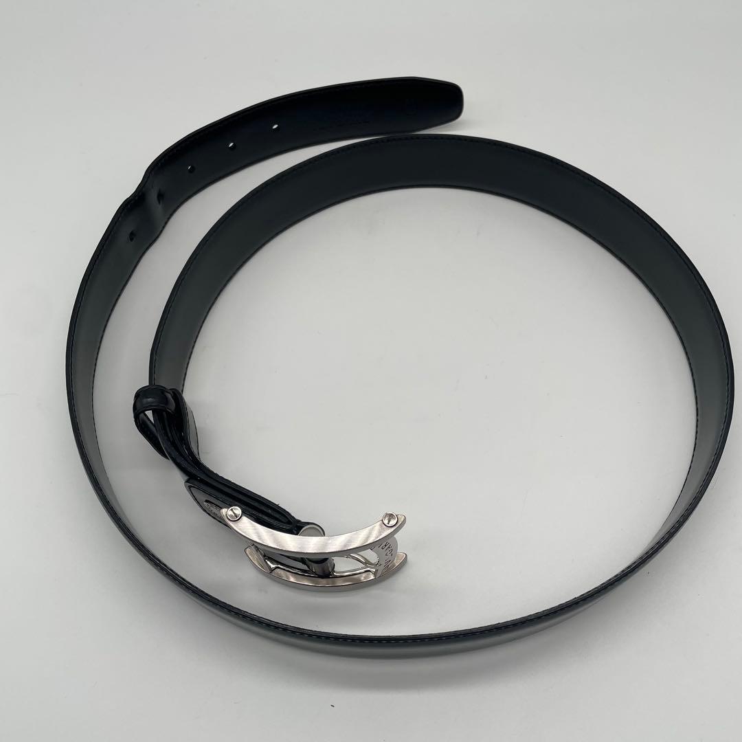 ブルガリ BVLGARI アショーマ ベルト レザー メンズ 黒 115/46