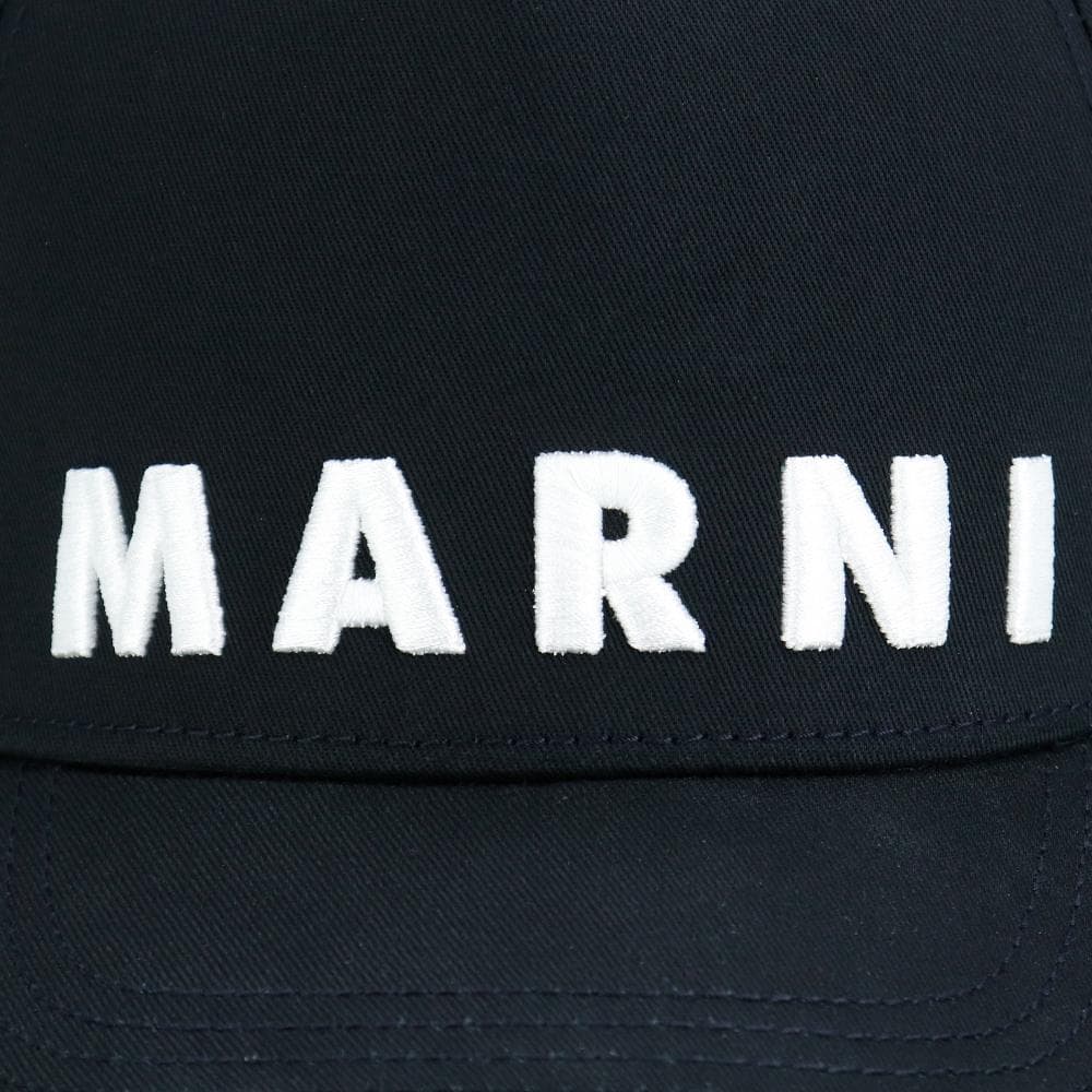 マルニ ベースボールキャップ ブラック マルニキッズ 大人も着用可能 コットン