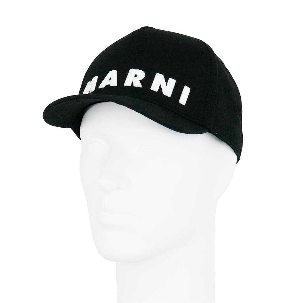 マルニ ベースボールキャップ ブラック マルニキッズ 大人も着用可能 コットン