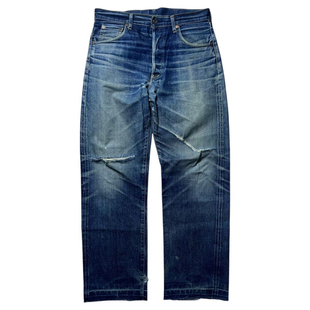 LEVIS リーバイス 702xx 日本製 w33 ヒゲ ハチノス ダメージ