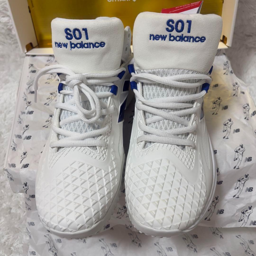 【新品未使用】ニューバランス 大谷翔平モデル　SO1 白×ドジャーブルー
