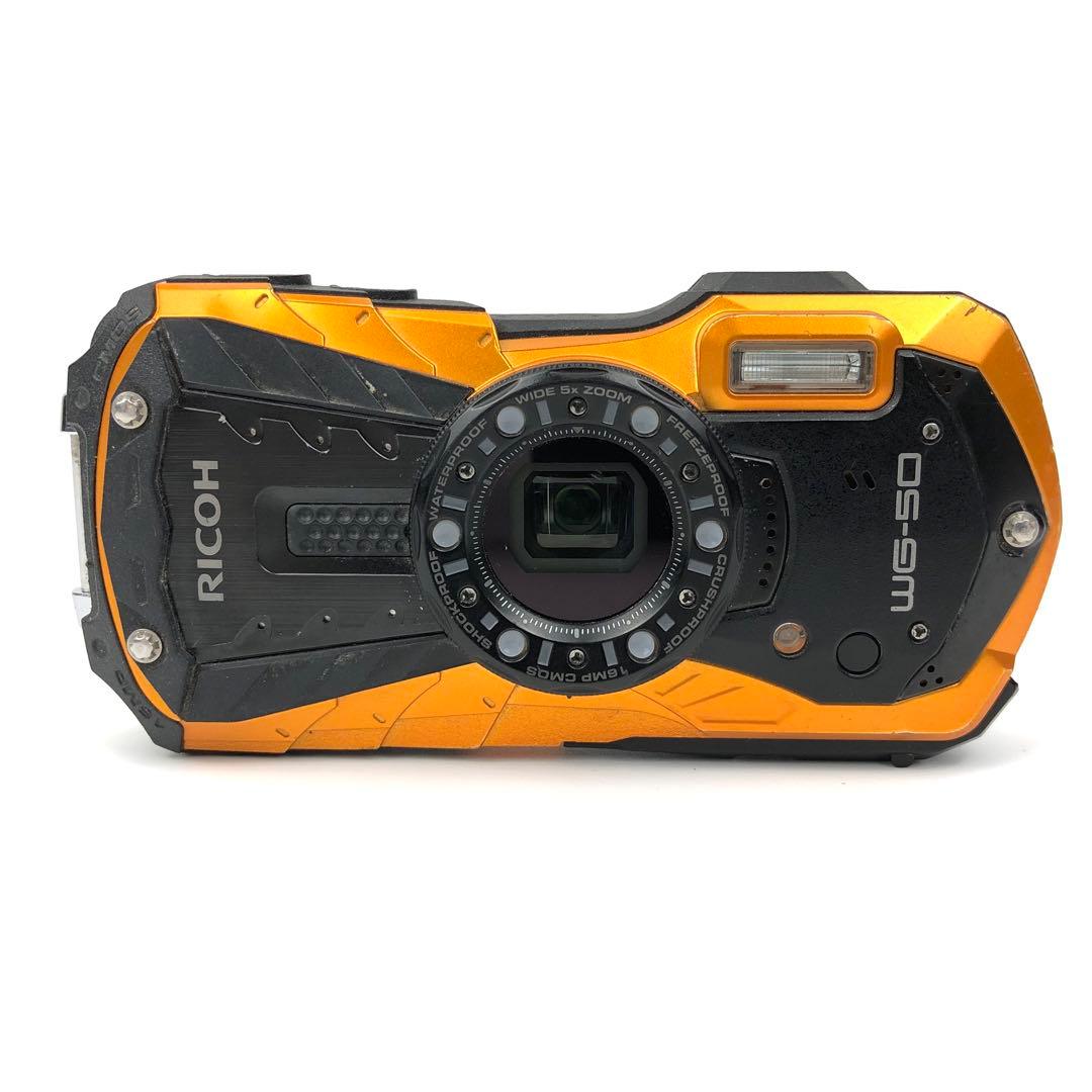 【極美品】 RICOH WG-50 オレンジ デジタルカメラ 防水 防塵