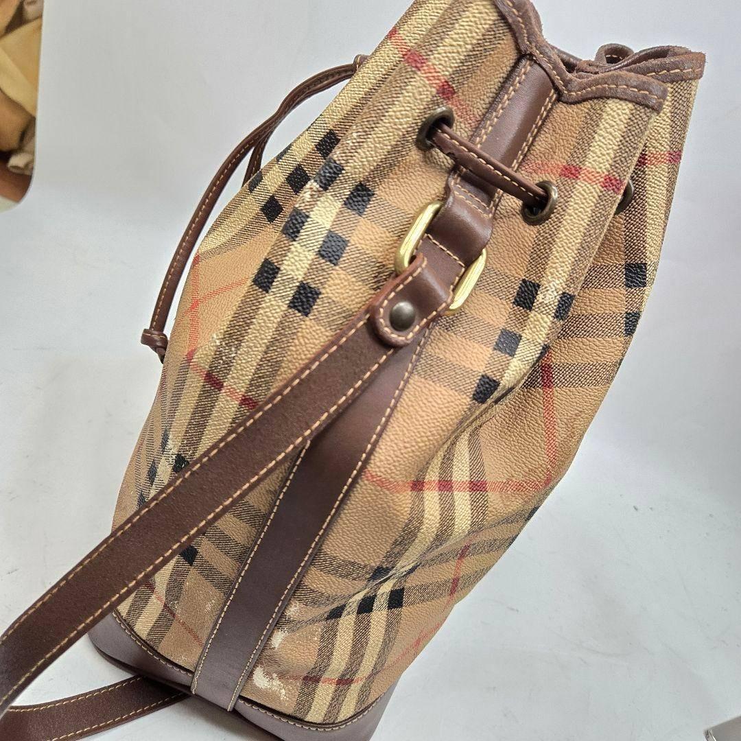 BURBERRY 巾着 ショルダーバッグ シャドーホース ノバチェック