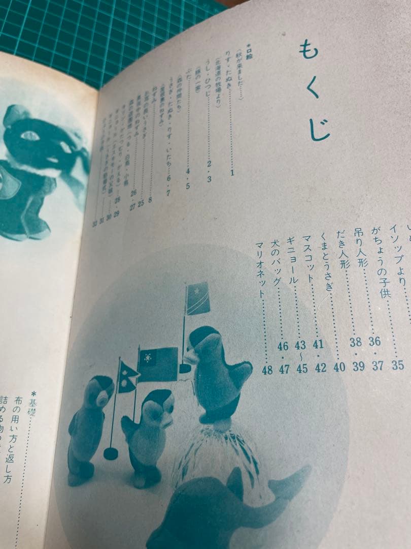 ぬいぐるみ動物メタモルフォジカによる飯野紀雄作品集　雄鶏社刊昭和レトロ手芸本♪